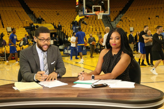 Michael Smith and co-host Jemele Hill (ESPN)